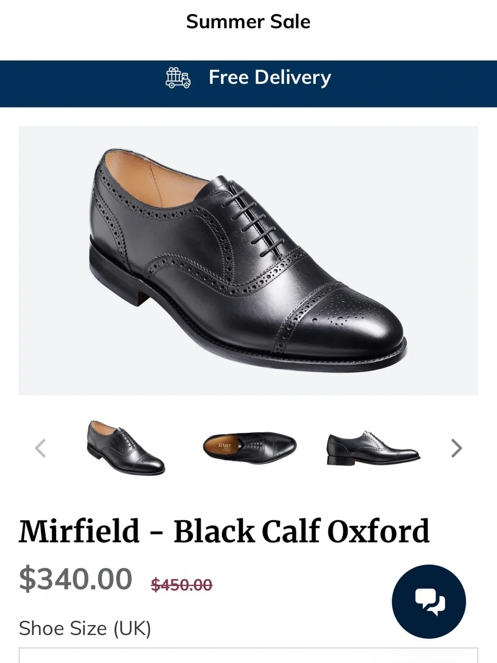 Barker Shoes polished black